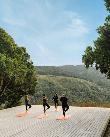 Outdoor yoga at Carmel Valley Ranch