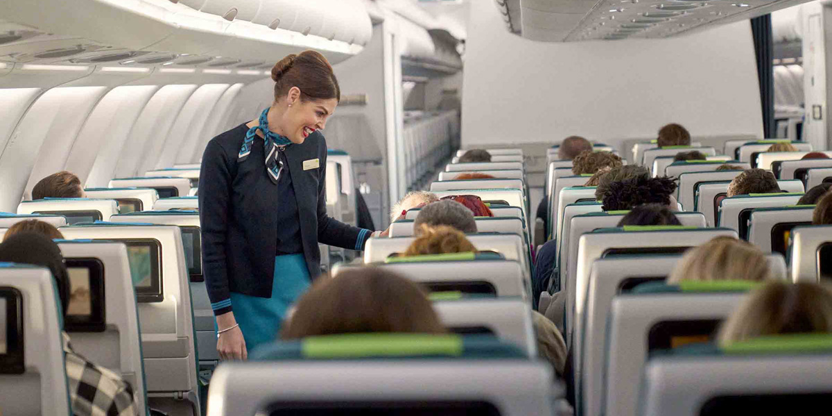 Helpful crew member on Aer Lingus