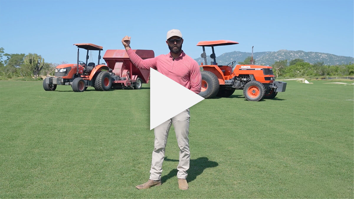 Birds eye view of the new course construction