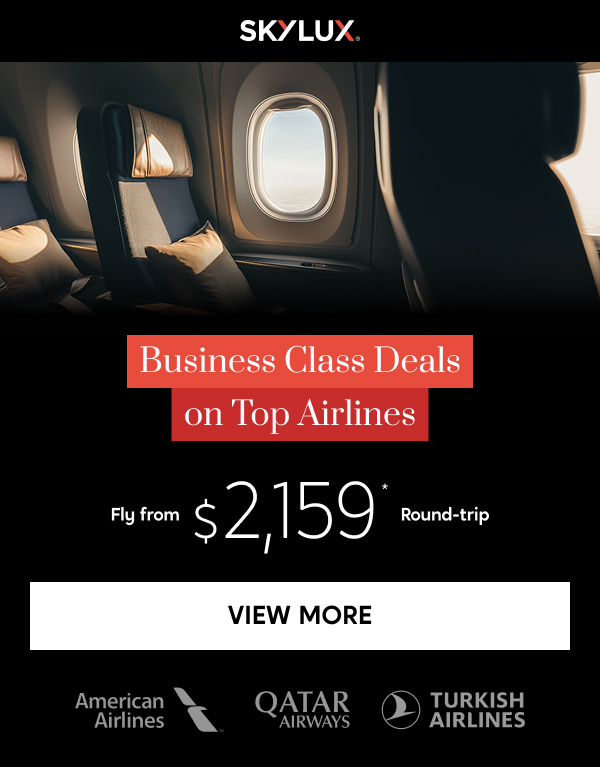 Top Business Class Airlines Deals