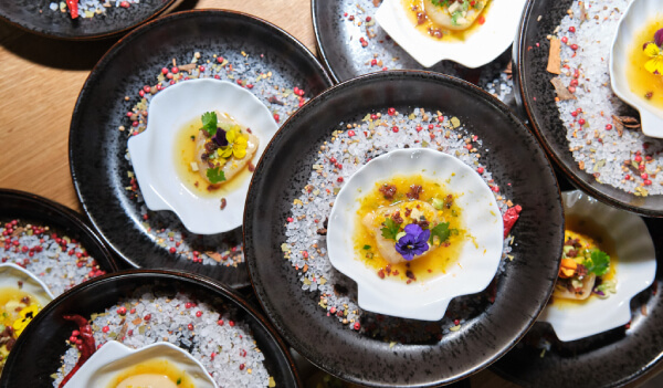 Elegantly plated food at Three Waters Resort & Marina