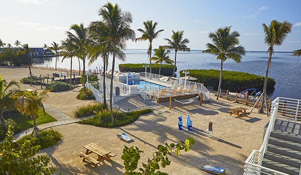Oceanfront pool at Fisher Inn Resort