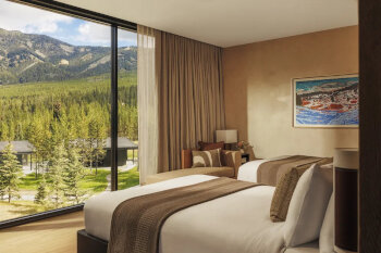 Moonlight Room Double Queen Bed, at One&Only Moonlight Basin