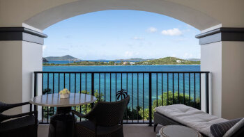 Club Oceanfront King, Club level, Guest room, 1 King, Ocean view, Balcony, at The Ritz-Carlton, St. Thomas