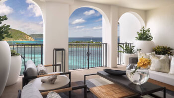 Presidential Suite, Club lounge access, 3 Bedroom Suite, Oceanfront, Balcony, at The Ritz-Carlton, St. Thomas