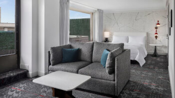 Junior Suite, 1 King, Sofa bed, City view, Terrace, at Le Meridien Washington, D.C., The Madison