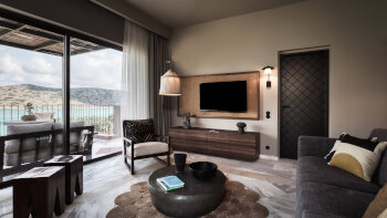 Premium, 1 Bedroom Suite, 1 King, Sofa bed, Sea view, Balcony, Whirlpool, at Domes of Elounda, Autograph Collection, Crete 
