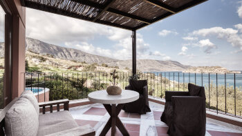 Family, 1 Bedroom Suite, 1 King, Sofa bed, Sea view, Balcony, Private pool, at Domes of Elounda, Autograph Collection, Crete 