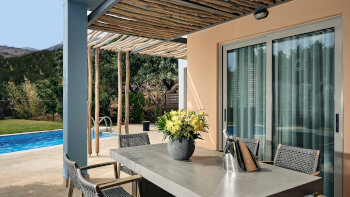 Private, 3 Bedroom Residence, Bedroom 1: 1 Queen, Bedroom 2: 2 Twin, Bedroom 3: 2 Twin, Sofa bed, at Domes of Elounda, Autograph Collection, Crete 