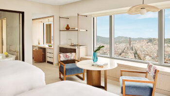 Panorama, Guest room, 2 Double, City view, at Hotel Arts Barcelona