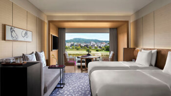 2 Double Beds, Kamogawa View, Grand Deluxe Guest Room, at The Ritz-Carlton, Kyoto