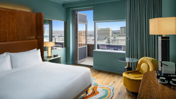 Superior King w/ Terrace, Guest room, 1 King, Pool view, Low floor, Balcony, at W Austin