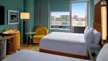 Superior Double w/Terrace, Guest room, 2 Queen, Pool view, Low floor, Balcony, at W Austin