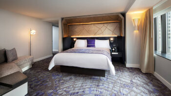 1 King Bed, Partial Puget Sound View, Corner, Penthouse, at W Seattle