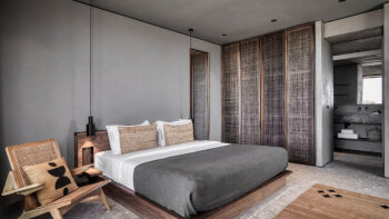 Family Grand Pavilion, Connecting Guest room, Bedroom 1: 1 King, Bedroom 2: 1 King, Sofa beds: 2, at Domes Zeen Chania