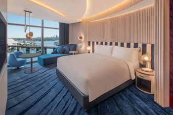 Deluxe Room, Guest room, 1 King, Darling Harbour view, at W Sydney