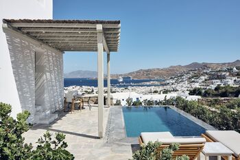 Hilltop Infinity Sea View Room Private Pool, at Belvedere Hotel Mykonos