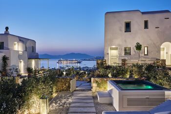 Hilltop Superior Sea View Suite Private Jacuzzi, at Belvedere Hotel Mykonos