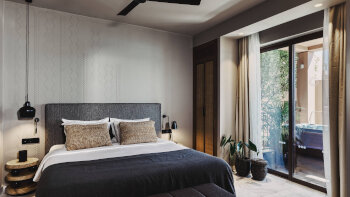 Family, 1 Bedroom Suite, 1 King, Sofa bed, Garden view, Balcony, at Domes of Elounda, Autograph Collection, Crete 