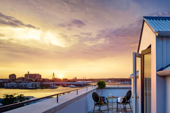 One-Bedroom Suites Terrace: One-Bedroom Suite Harbour Terrace, at The Langham Sydney