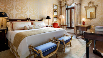 1 King Bed, Santa Maria del Giglio Square View, Standing Only Balcony, Heritage Suite, at The Gritti Palace