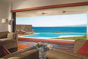 Princess Ariadni Royalty Villa private pool, at Elounda Mare Hotel