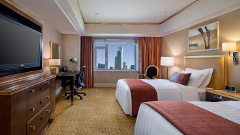 2 Twin/Single Beds, City View, Large Room, at The St. Regis Beijing