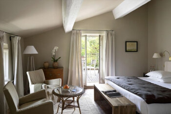Double Luxe room with terrace, at Baumanière Les Baux de Provence