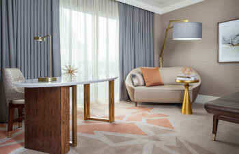 ADA Accessible, Premier King Mobility Accessible with RI Shower, at Hotel Crescent Court