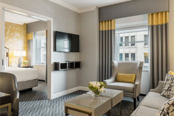 Signature View Corner Room 1 King, at The Fairmont Olympic Hotel, Seattle