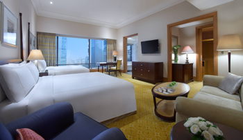 Grand Room (63 sq meters), Guest room, 2 Double, City view, at The Ritz-Carlton, Jakarta, Mega Kuningan