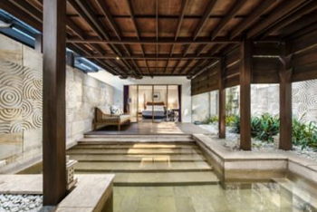 Spa Terrace Suite(76 sq meters), Club lounge access, 1 Bedroom Suite, 1 King, Garden view, Pool access, at The Ritz-Carlton, Jakarta, Mega Kuningan