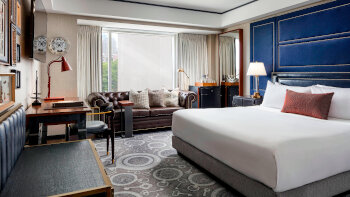 Deluxe, Guest room, 1 King, Street view, Upper floor, at The Liberty Hotel