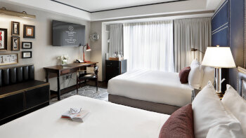 Deluxe, Guest room, 2 Queen(s), Street view, Upper floor, at The Liberty Hotel