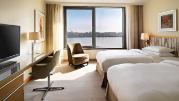 2 Twin Beds with River View, at Hyatt Regency Mainz