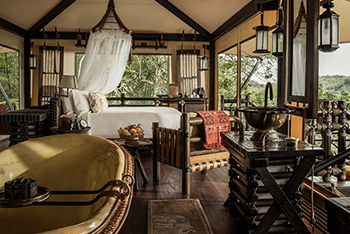 Bamboo Tent Twins, at Four Seasons Tented Camp Golden Triangle