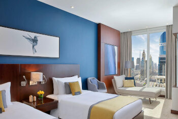 2 Twin Beds Premium City View, at Voco Dubai
