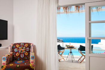 Prestige Guestroom with Pool, at Myconian Villa Collection