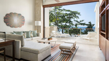 West Beach Rooftop Floor, 2 Bedroom Suite, Bedroom 1: 1 King, Bedroom 2: 2 King, Sofa bed, at Dorado Beach, a Ritz-Carlton Reserve