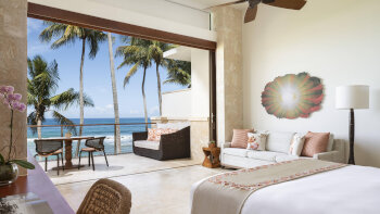 East Beach Ocean King, Guest room, 1 King, Sofa bed, Oceanfront, Balcony, at Dorado Beach, a Ritz-Carlton Reserve