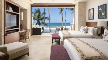 West Beach Ocean King, Guest room, 2 King, Beachfront, Balcony, at Dorado Beach, a Ritz-Carlton Reserve