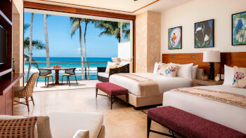 West Beach Ocean Reserve, Guest room, 2 King, Beachfront, Balcony, at Dorado Beach, a Ritz-Carlton Reserve