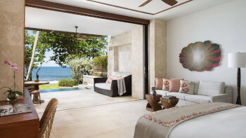East Beach Plunge Reserve, Guest room, 1 King, Sofa bed, Oceanfront, Ground floor, Plunge pool, at Dorado Beach, a Ritz-Carlton Reserve