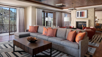Ritz-Carlton Suite, 1 Bedroom Presidential Suite, 1 King, Private Sofa bed, Balcony, Fireplace, at The Ritz-Carlton, Dove Mountain