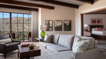 1 Bedroom Executive Suite, 2 Queen, Non-Private Sofa bed, Ridge View, Balcony, at The Ritz-Carlton, Dove Mountain