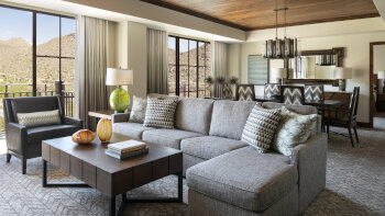 Canyon Suite, 1 Bedroom Larger Suite, 1 King, Private Sofa bed, Balcony, at The Ritz-Carlton, Dove Mountain