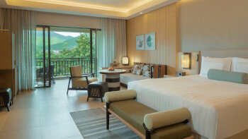 Deluxe Room, Guest room, 1 King, Coconut/Mangrove view, Balcony, at The Ritz-Carlton Sanya, Yalong Bay