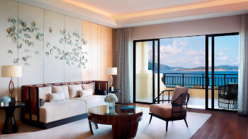 Ocean View Suite, Parlor, 1 King, Ocean view, Bay Wing, Balcony, at The Ritz-Carlton Sanya, Yalong Bay
