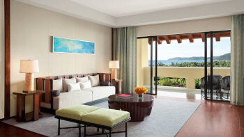 Club Deluxe Ocean Suite, Club level, 2 Bedroom Suite, Bedroom 1: 1 King, Bedroom 2: 2 Double, at The Ritz-Carlton Sanya, Yalong Bay