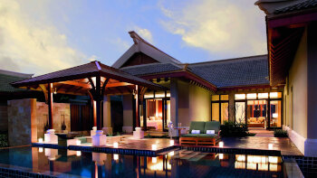 Oceanfront 2 Bedroom Villa, 2 Bedroom Villa, Bedroom 1: 1 King, Bedroom 2: 2 Queen, Ocean view, at The Ritz-Carlton Sanya, Yalong Bay